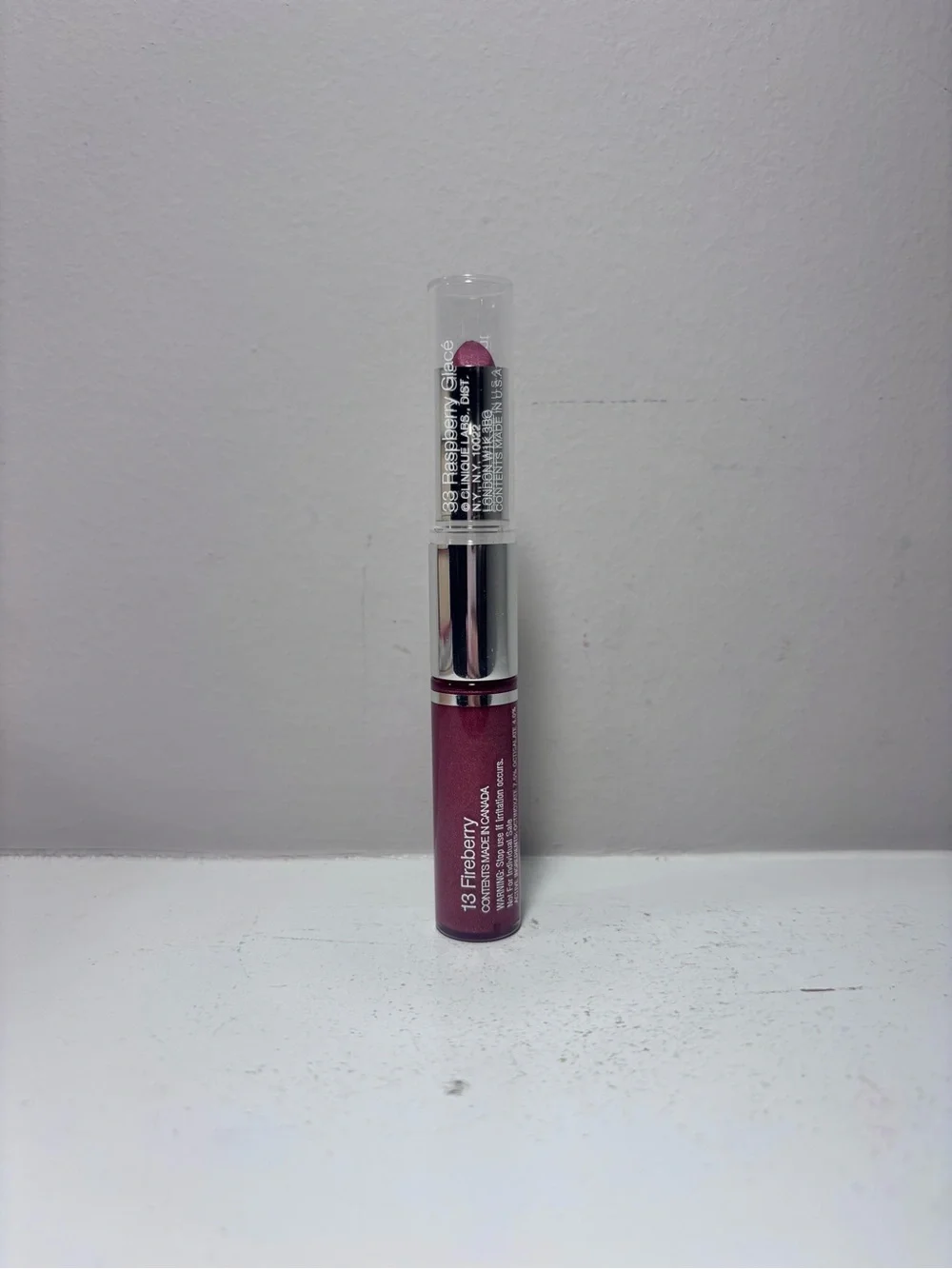 Clinique Duo 13 Fireberry Gloss 33 Raspberry Glacé Lipstick